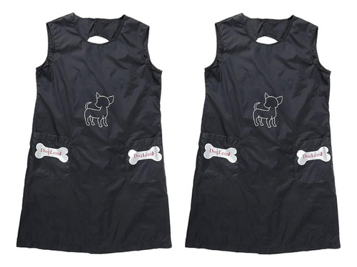 2x Delantal Impermeable Para Aseo De Mascotas Pet Babero