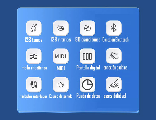 Besser Bluetooth Midi 88 Teclas Teclado Musical Piano Electrónico Negro