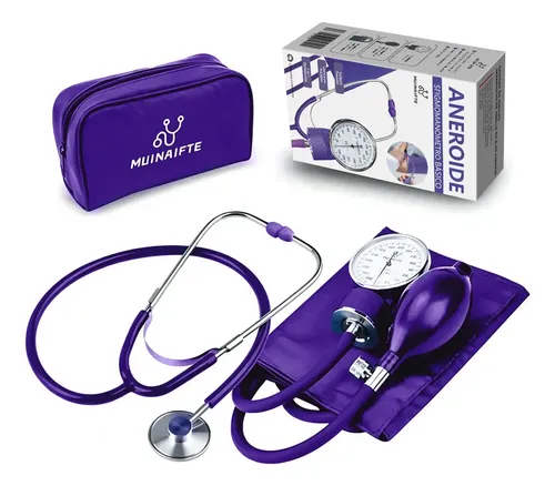 Kit Baumanómetro y Estetoscopio Violeta para Estudiantes