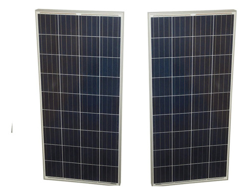 Pack X 2 Panel Solar 160w Policristalino Enertik Camper Y Mh Color Azul Oscuro Voltaje De Circuito Abierto 22v Voltaje Máximo Del Sistema 18v