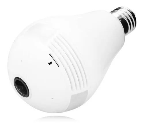 1 Camera Lampada Panoramica Segurança 3d Wi-fi 360° Vr Cam