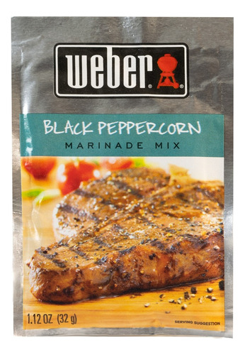 4 Pack Sazonador Black Peppercorn Weber 31 Grs