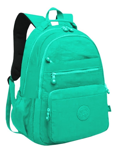 Mochila Feminina Notebook Tactel Resistente Escola Faculdade Cor Verde-claro