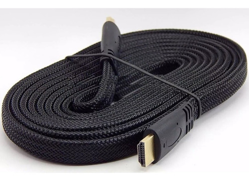 Imagen 1 de 2 de Cable Full Hdmi Plano Con Malla Reforzado 5 Mts 3d Tv Hd 4k