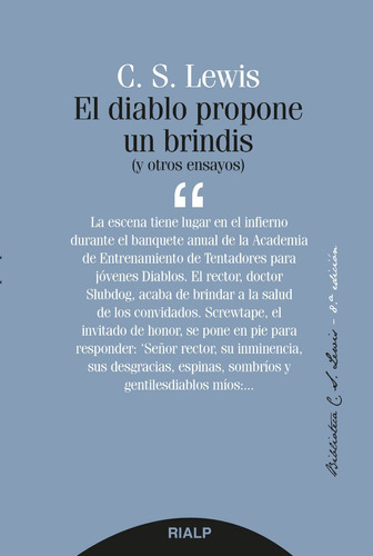 El Diablo Propone Un Brindis ( Y Otros Ensayos) C.s. Lewis