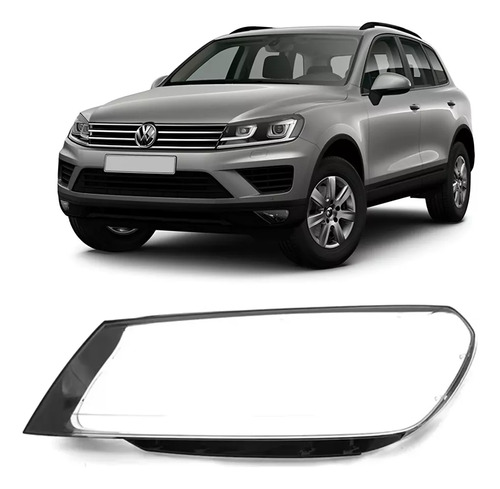Lente De Farol Esquerdo Touareg 2015 2016 2017 2018 Novo