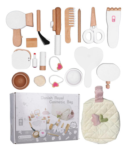 Kit De Juguetes Cosméticos De Madera, Set De Maquillaje Para