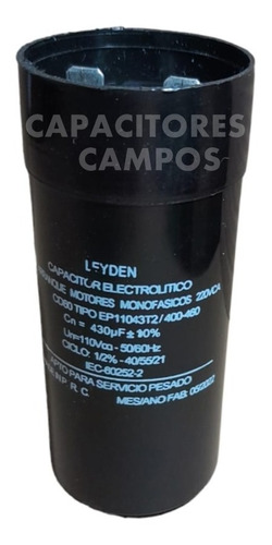 Capacitor Electrolítico 400/460 Uf Para Arranque De Motores