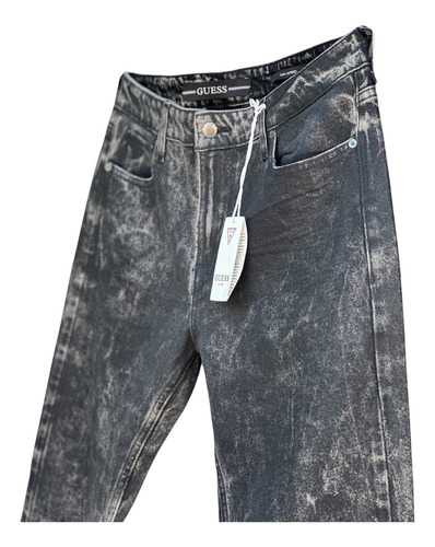 Pantalón O Jeans Guess Slim Tapered Encerado Talla 34