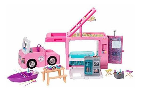 Vehiculo Dream Camper Barbie 3 En 1, Aprox. Camper Transform