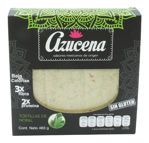 Tortilla Azucena Nopal 483g