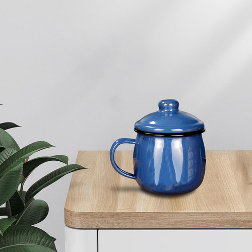 Taza De Esmalte De 380 Ml Con Asa, Taza De Té Para
