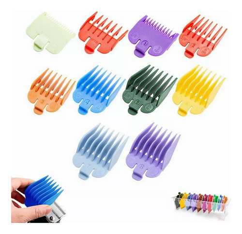 Peines Guía Aumentos Niveles Para Maquina Colores 20pcs
