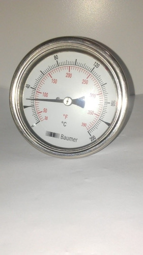 Termómetro Bimetálico 0-200°c Dial 3 1/2 Bulbo De2/1 2acero