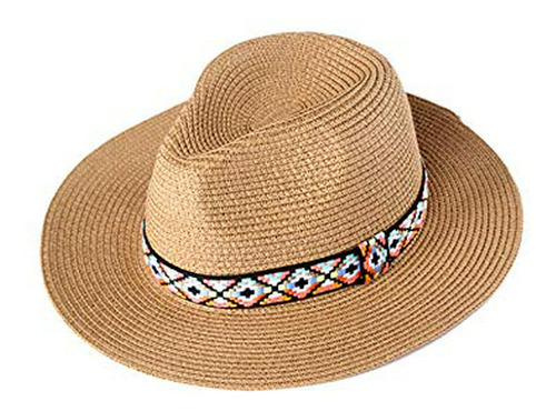 Sombrero De Panamá De Paja De Ala Ancha Enrollable Para Homb