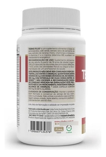 Termo Plus 650mg (90 Caps) - Padrão: Único Sem Sabor