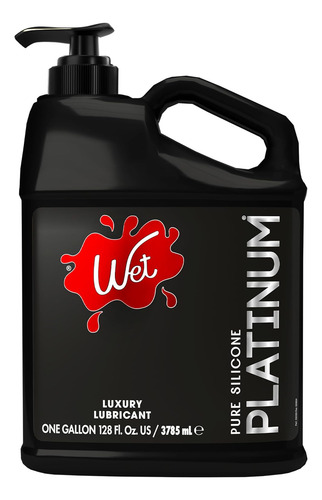 Lubricante Wet Platinum Base Silicon Mayor Duracion 128 Oz Sin Sabor