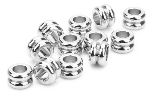 20 Piezas De Plata De Material Acero Inoxidable Granos