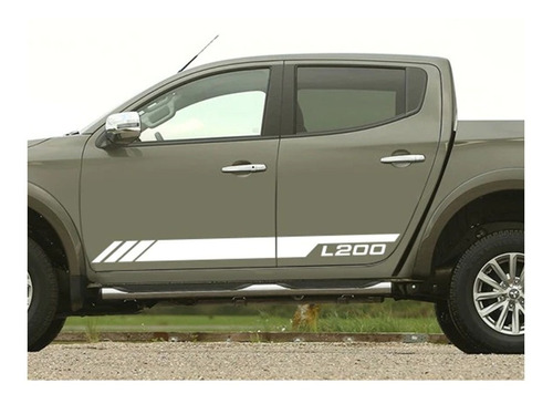 Sticker L200 Franjas + 4x4 Turbo Diesel Compatible Con L200