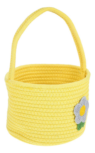 My Cesta Tejida Cesta Floral Rústica Tejida Con Asa De