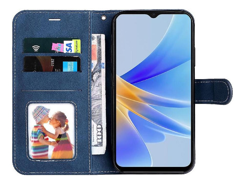 Funda Abatible For Oppo A17 Color Patchwork Único Con Y