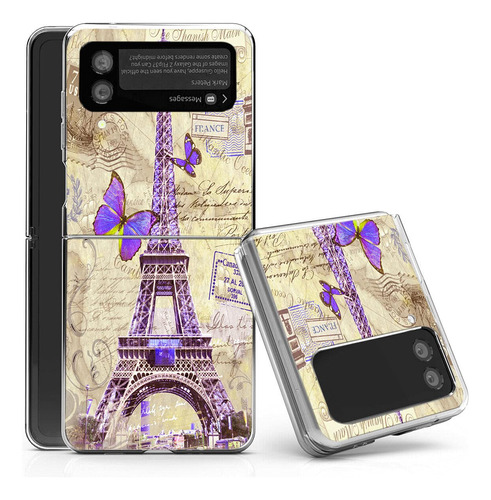 Funda Rigida Para Galaxy Z Flip 3 5g Diseño Torre Eiffel