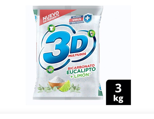 Detergente Polvo 3d Limón 3kg - Kg a $9344