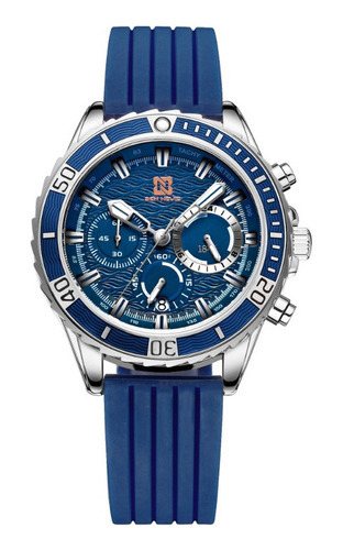 Reloj De Hombre Impermeable De Silicona De Cuarzo Ben Nevis Color Del Bisel Azul