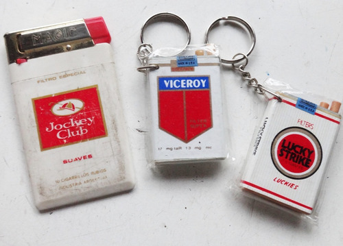 Jockey Club Lucky Strike Cigarrillo Antiguo Llavero Marquill