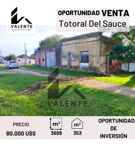 En Venta,  Totoral Del Sauce Km 36. 353 M² Edificados En Terreno De 3689m². Deposito Con 2 Viviendas(a Reciclar)