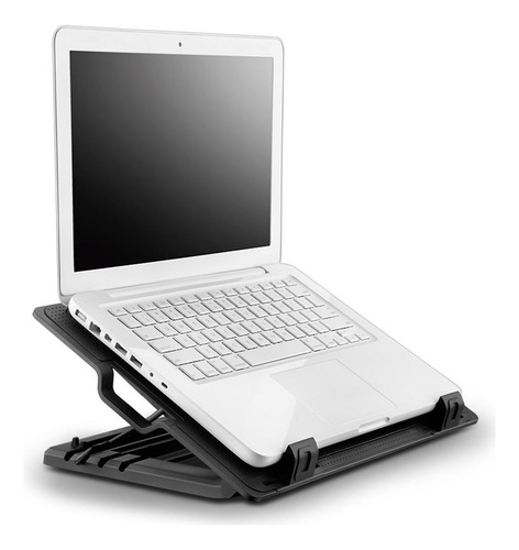 Suporte Notebook Cooler De Metal Gamer Pc Cor Preto Led Azul
