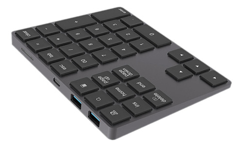 Teclado Numérico Inalámbrico Bluetooth Con Función Negro