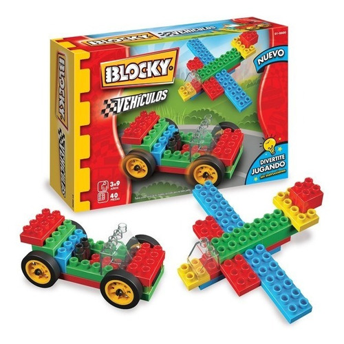 Blocky Vehículos 40 Piezas - Bloques Nenes Didácticos