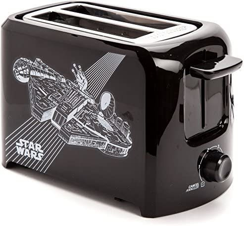 Star Wars Lsw-21cn Tostadora De 2 Rebanadas, Negra
