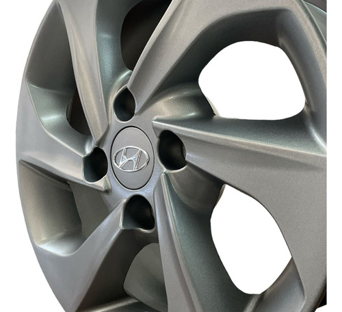 4 Rodas Aro 14x6 4/100 Hyundai Hb20 Hb20s Krmai R78 + Bicos Cor Grafite Fosco 4/100