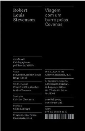 Viagem Com Um Burro Pelas Cevenas - Coleção Acervo - Vol.: Coleçao Acervo, De Stevenson, Robert Louis. Editora Carambaia, Capa Mole, Edição 1ªedição-2019 Em Português