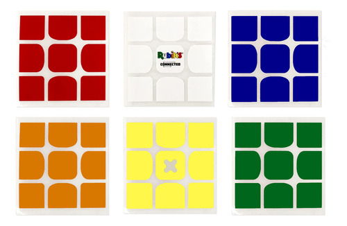 Rubik's Connected Cube - Juego De Calcomanias De Repuesto Pa