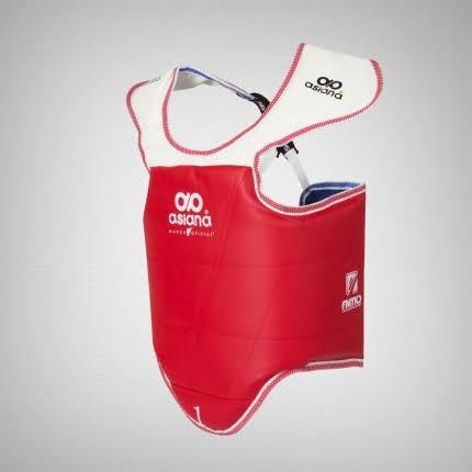 Peto Oficial Taekwondo Asiana Doble Bicolor Rojo Y Azul