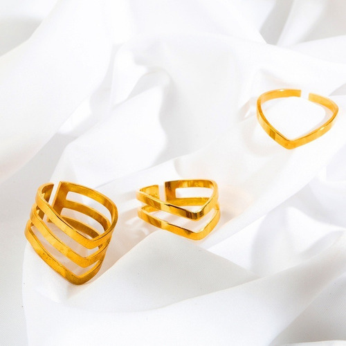 Imagen 2 de 7 de Juego De Anillos Línea Ajustable 1267