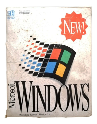 Microsoft Antiguo Windows 3.1 Completo, De 1992 (Usado)
