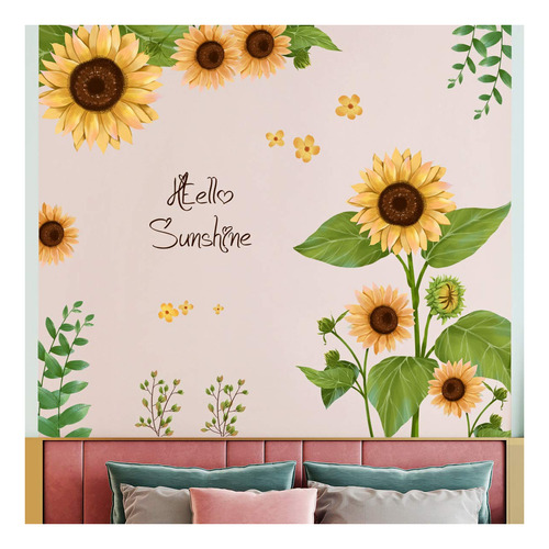 Amaonm Adhesivo Decorativo Para Pared Diseño Girasol