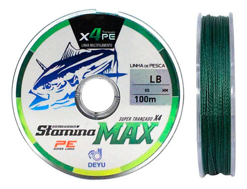 Linha De Pesca Multifilamento Max X4 0,40mm 70lb 100m Deyu