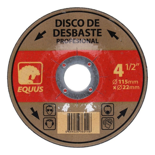 Discos De Desbaste Equus 4 1/2 Caja X 5 Unidades