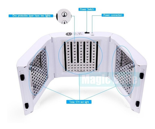 Imagen 9 de 9 de Cabina Led Fototerapia 7 Colores Terapia Facial Y Corporal