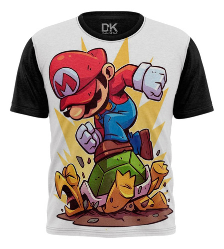 Camisa Camiseta Super Mario Esmaga Jogo Gamer Nintendo Geek