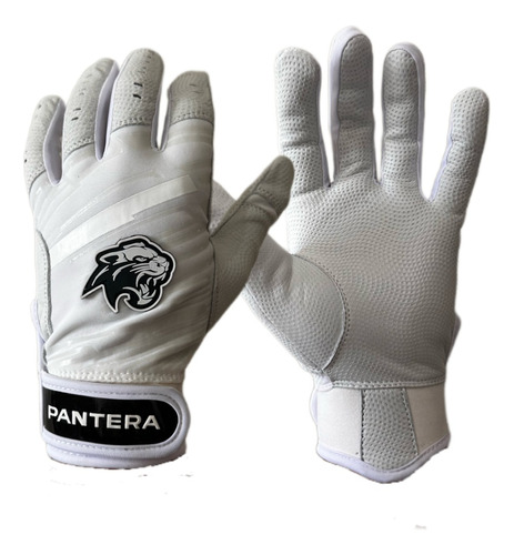 Guanteletas De Bateo Beisbol Softball Pantera Bengal Blanco