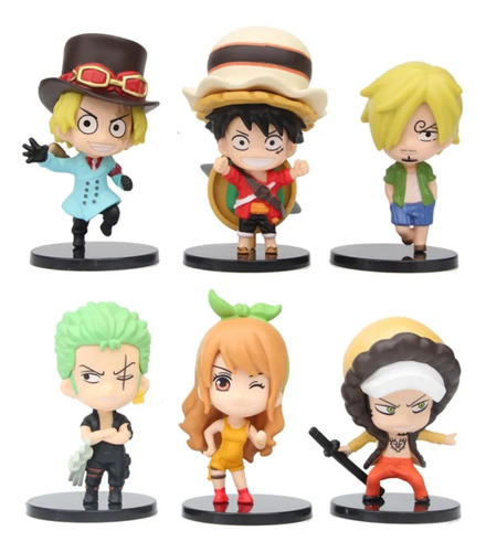 One Piece D Luffy Zoro Colección De 6 Figuras En Bolsa 