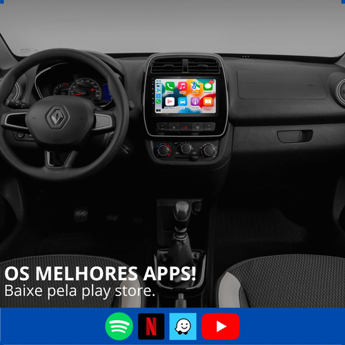 Multimídia Quadcore 9 Polegadas Espelhamento Celular Sem Fio