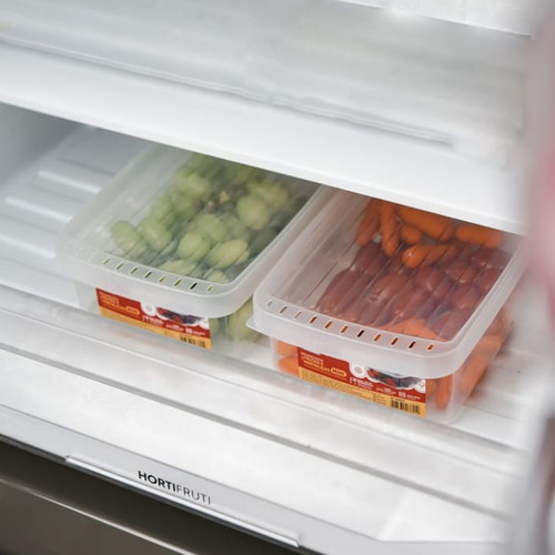 Organizador Geladeira 2un Mini + 2un P Ordene Salada Fruta Cor Transparente