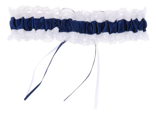 5 Navy Blue Satin Ribbon Hair Accessory For Wedding 5 Pcs